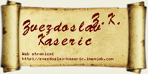 Zvezdoslav Kašerić vizit kartica